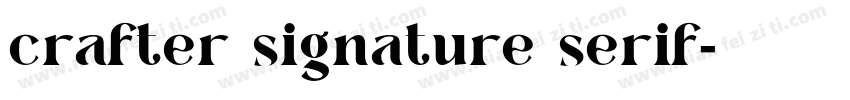 crafter signature serif字体转换